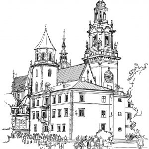 Krakow. Poland. The Wawel Cathedral, Katedra Wawelska in Polish,